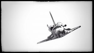 Zeichnung Bioseb Space Shuttle Atlantis