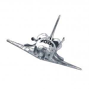 Zeichnung Bioseb Space Shuttle
