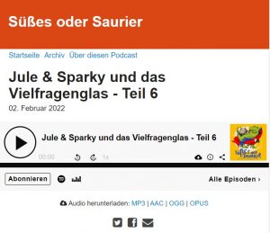 Player Podcast Süßes oder Saurier Vielfragenglas Teil 6 mit Bioseb